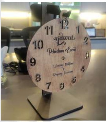 DIY Wooden Clock for Desk and Home Decor, Creative Time Display Gift Item for Office Setup, Personalized Gifting, Table Display and Everyday Decorative Use